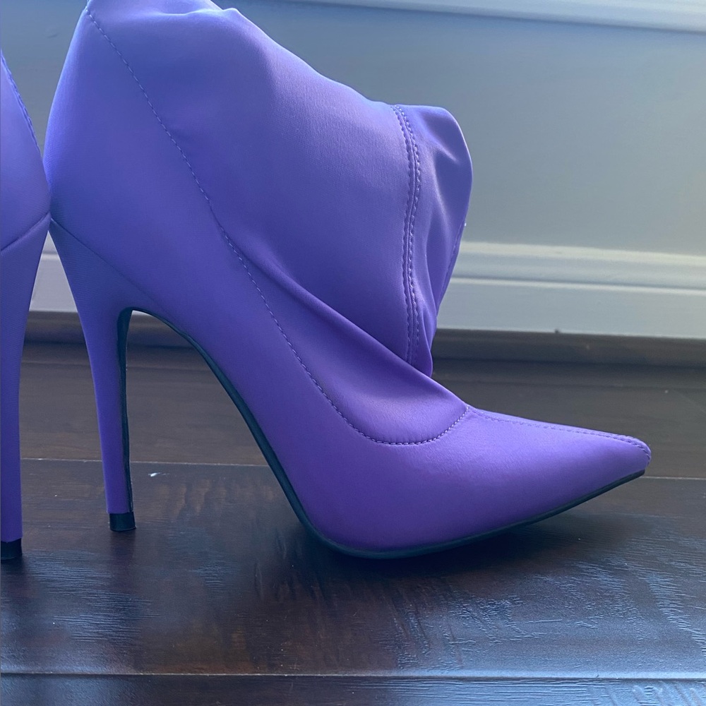 Public Desire Vibrant Purple Heeled Boots